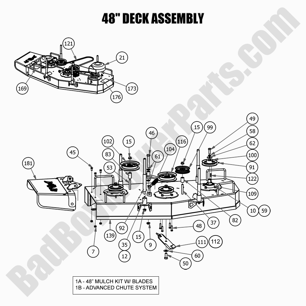 2021 Walk Behind - 48" Deck Assembly